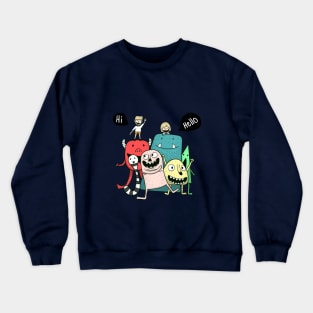 Every monster friend is happy on a special holiday Crewneck Sweatshirt